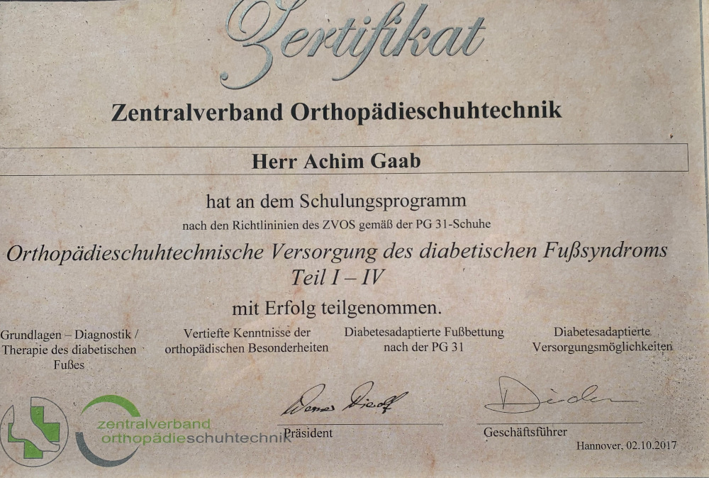 Zertifikat progangart